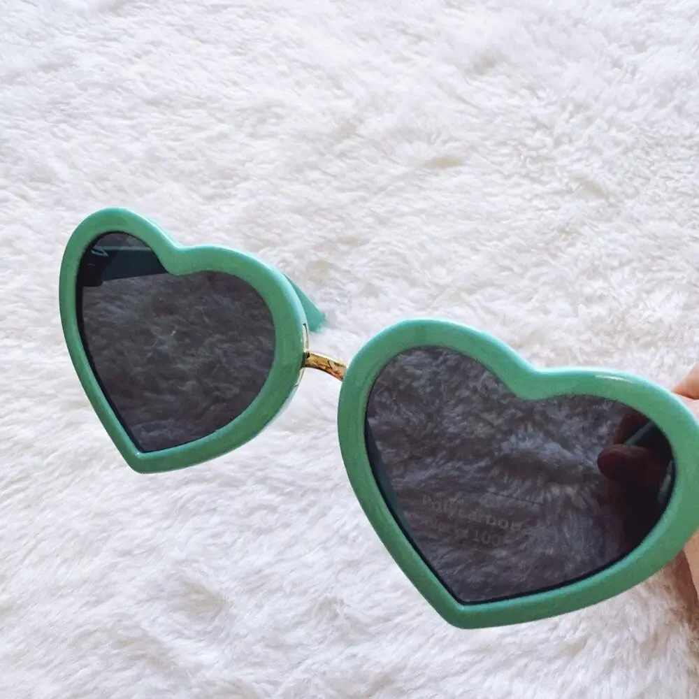 Pixie Green Girl Heart-shape Sunglasses